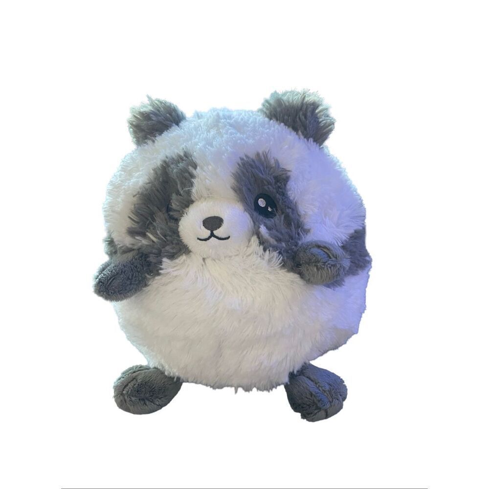 Squishable White and Gray Mini Round Ball Baby Panda Plush Stuffed Animal 8"